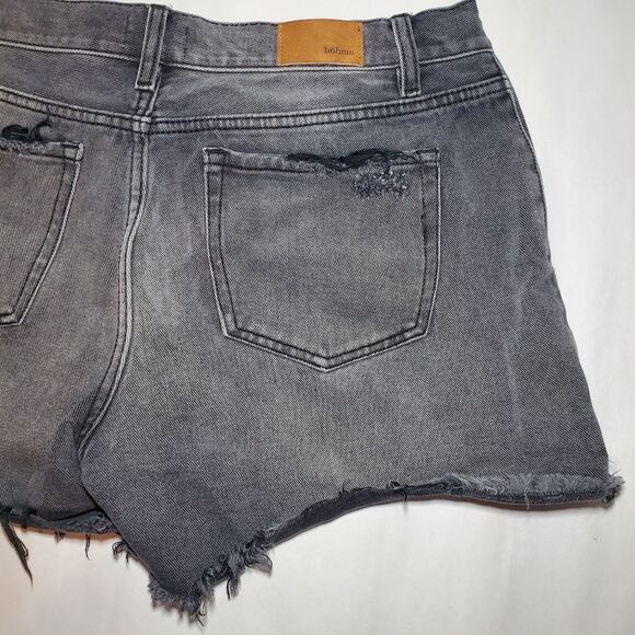 Bohme Distressed Black Denim Shorts Size 30 - Picture 4 of 8